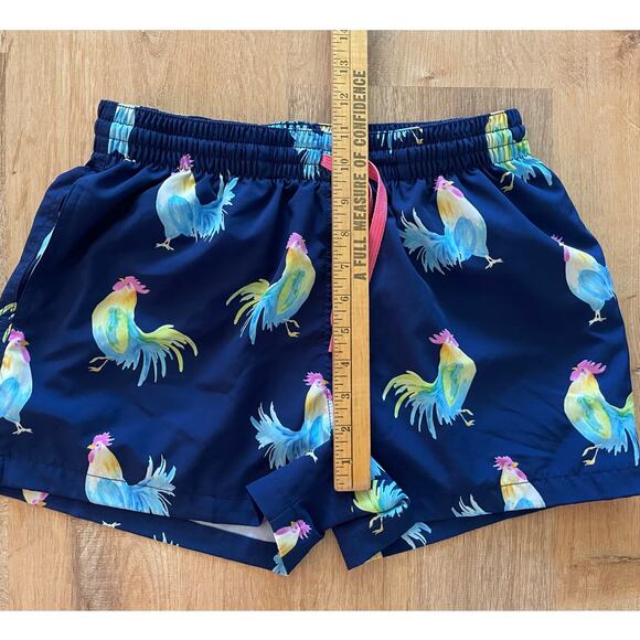 Mens Chubbies 4" Inseam Blue Rooster Swim Trunks size M - Picture 7 of 7
